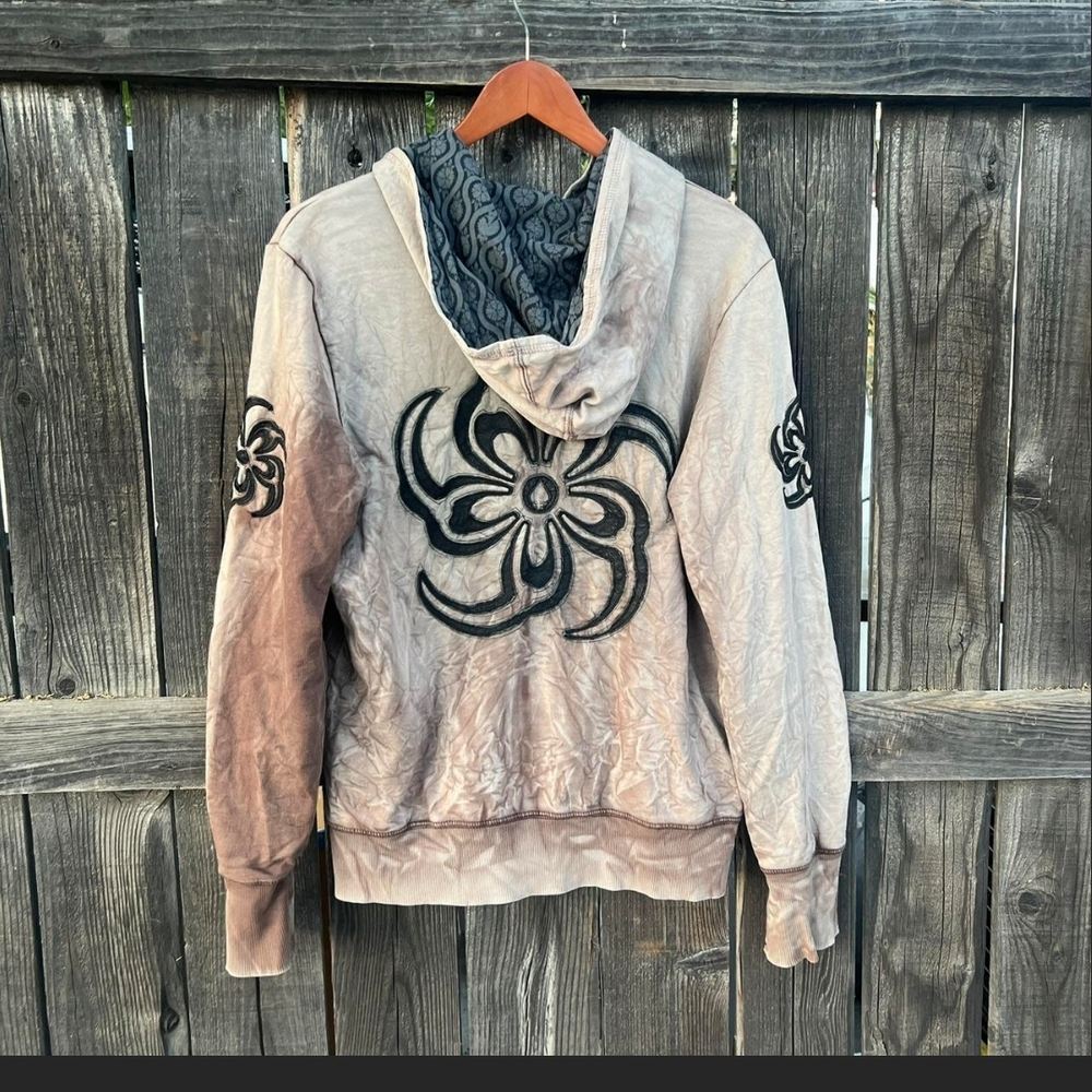 SALVAGE Vintage Y2k Floral Coffee Dyed Jacket. M